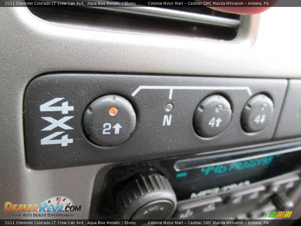2011 Chevrolet Colorado LT Crew Cab 4x4 Aqua Blue Metallic / Ebony Photo #14