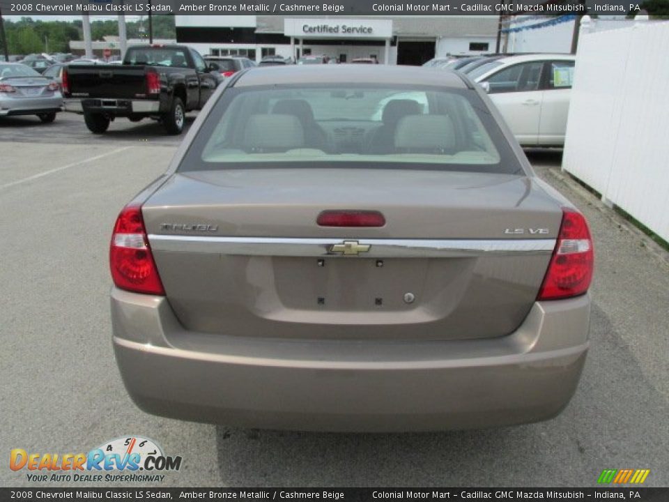 2008 Chevrolet Malibu Classic LS Sedan Amber Bronze Metallic / Cashmere Beige Photo #8