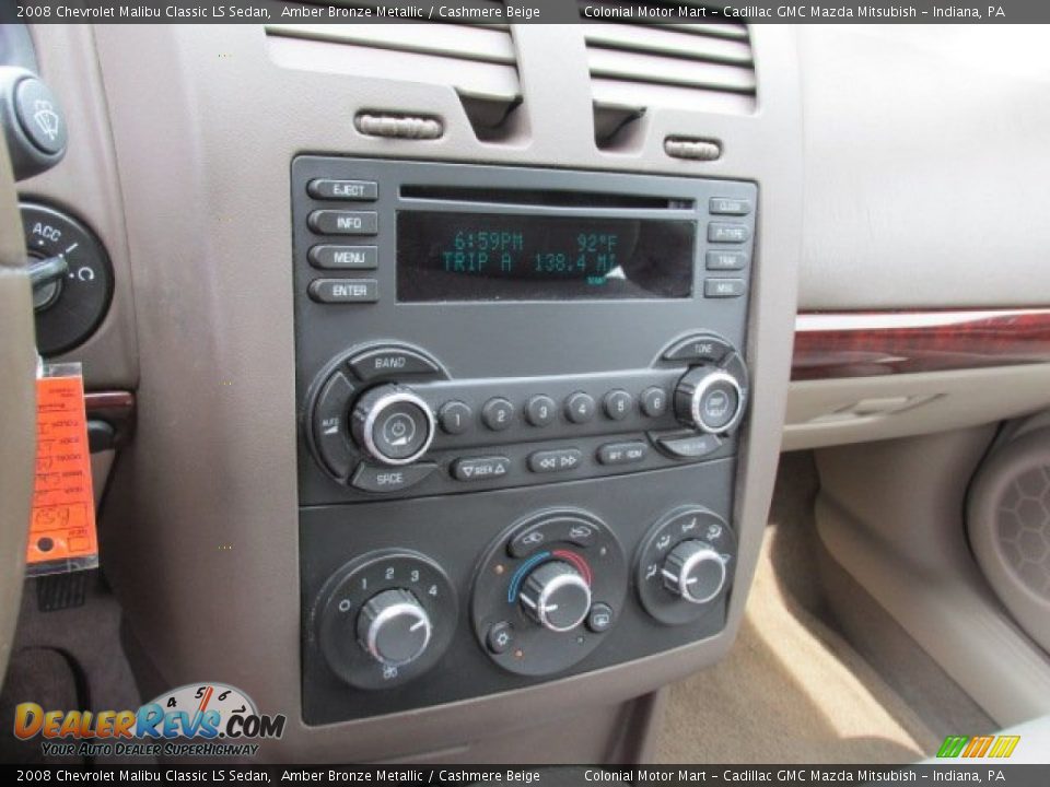 2008 Chevrolet Malibu Classic LS Sedan Amber Bronze Metallic / Cashmere Beige Photo #16