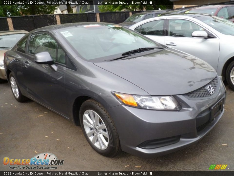 2012 Honda Civic EX Coupe Polished Metal Metallic / Gray Photo #1