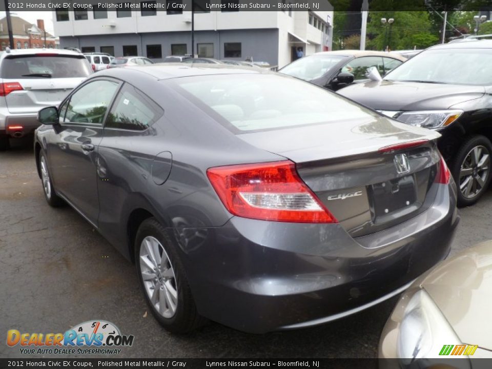 2012 Honda Civic EX Coupe Polished Metal Metallic / Gray Photo #4