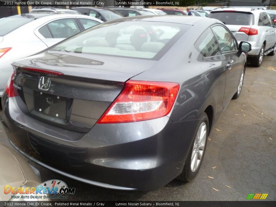 2012 Honda Civic EX Coupe Polished Metal Metallic / Gray Photo #5