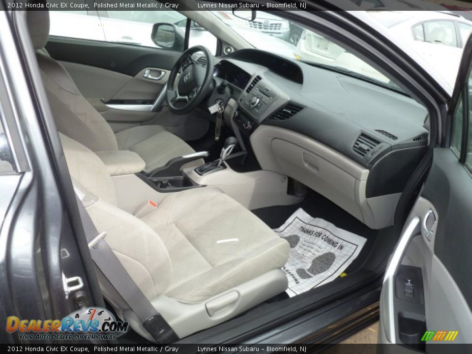 2012 Honda Civic EX Coupe Polished Metal Metallic / Gray Photo #6
