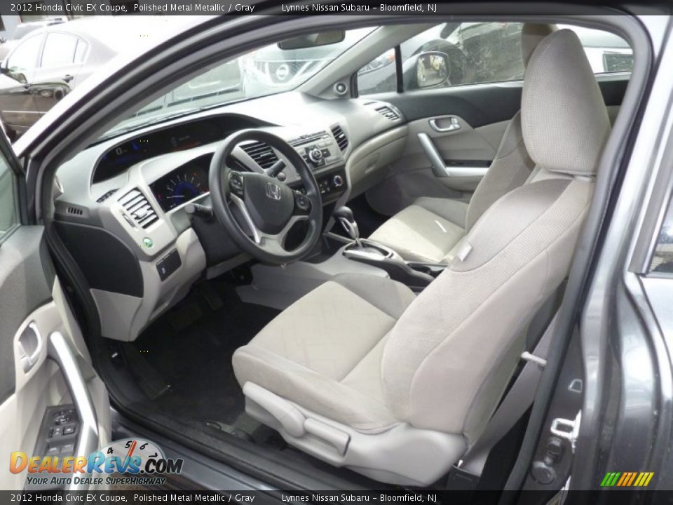 2012 Honda Civic EX Coupe Polished Metal Metallic / Gray Photo #8