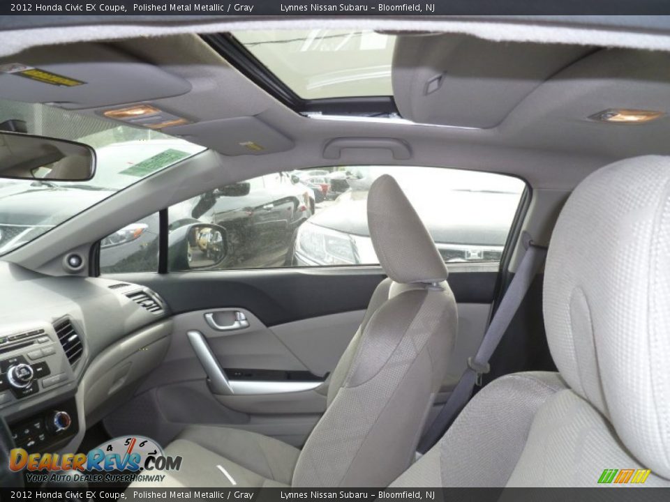 2012 Honda Civic EX Coupe Polished Metal Metallic / Gray Photo #9
