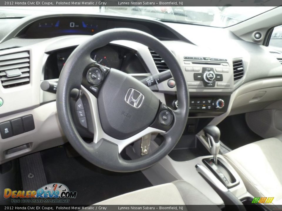 2012 Honda Civic EX Coupe Polished Metal Metallic / Gray Photo #11