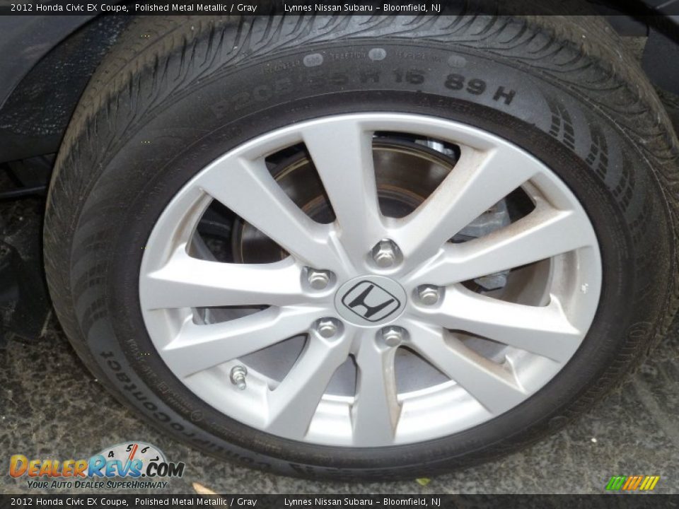 2012 Honda Civic EX Coupe Polished Metal Metallic / Gray Photo #13