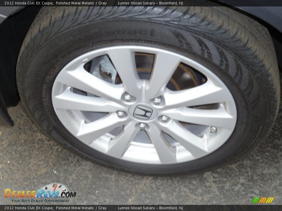 2012 Honda Civic EX Coupe Polished Metal Metallic / Gray Photo #14