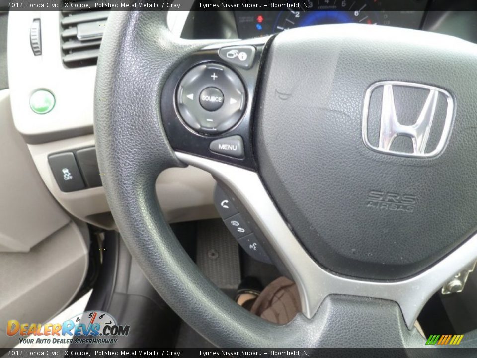 2012 Honda Civic EX Coupe Polished Metal Metallic / Gray Photo #16