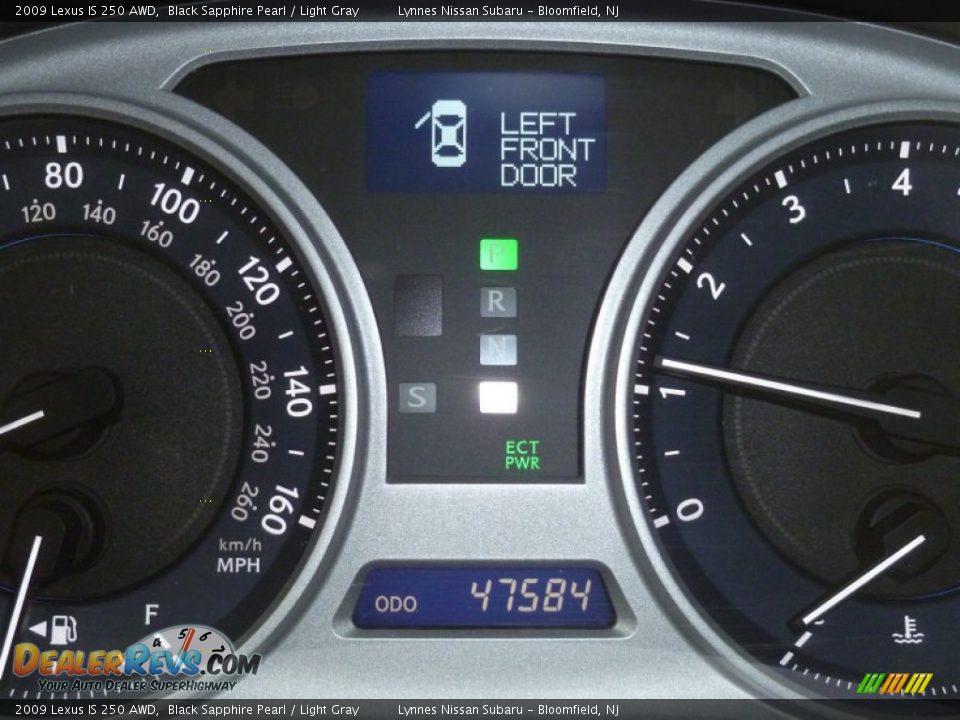2009 Lexus IS 250 AWD Black Sapphire Pearl / Light Gray Photo #10