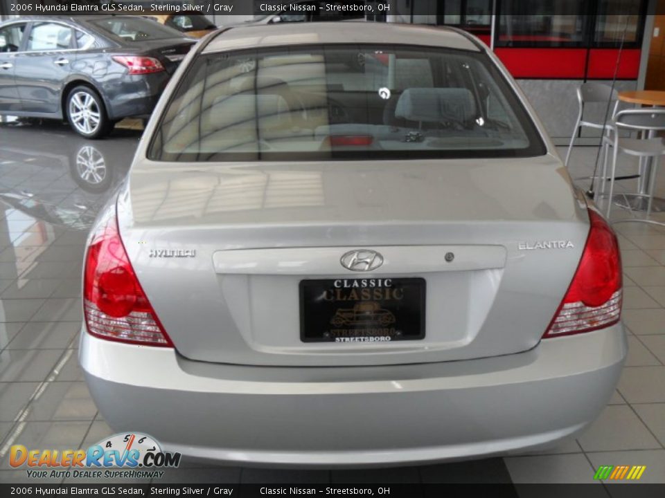 2006 Hyundai Elantra GLS Sedan Sterling Silver / Gray Photo #4