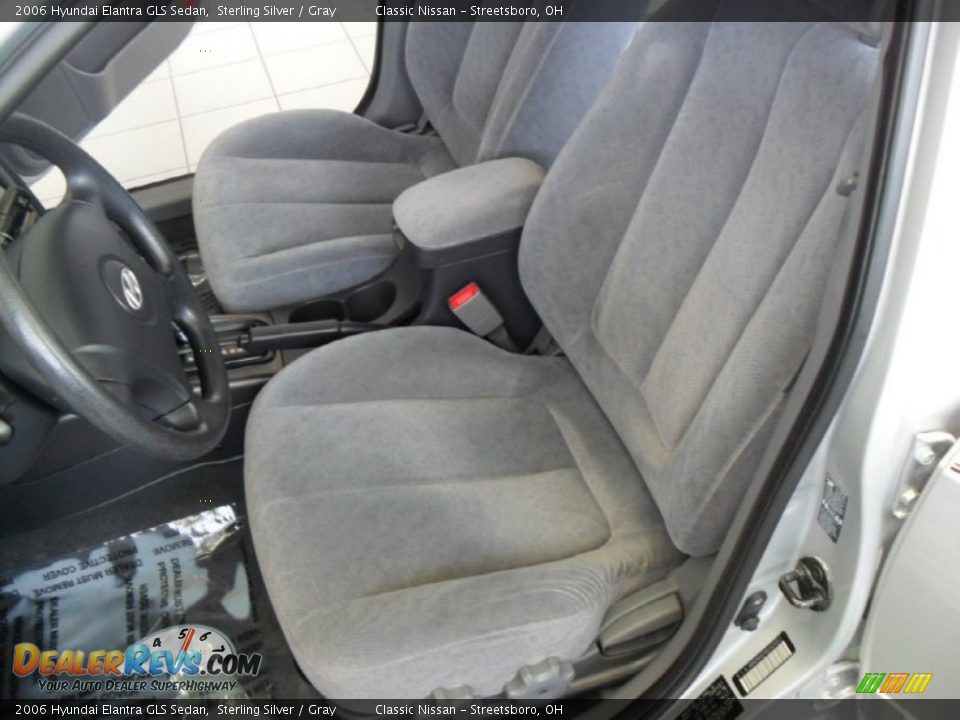 2006 Hyundai Elantra GLS Sedan Sterling Silver / Gray Photo #11