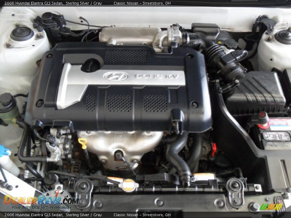 2006 Hyundai Elantra GLS Sedan Sterling Silver / Gray Photo #31