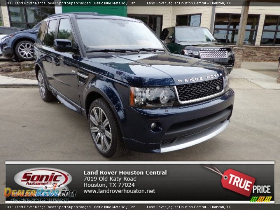 2013 Land Rover Range Rover Sport Supercharged Baltic Blue Metallic / Tan Photo #1