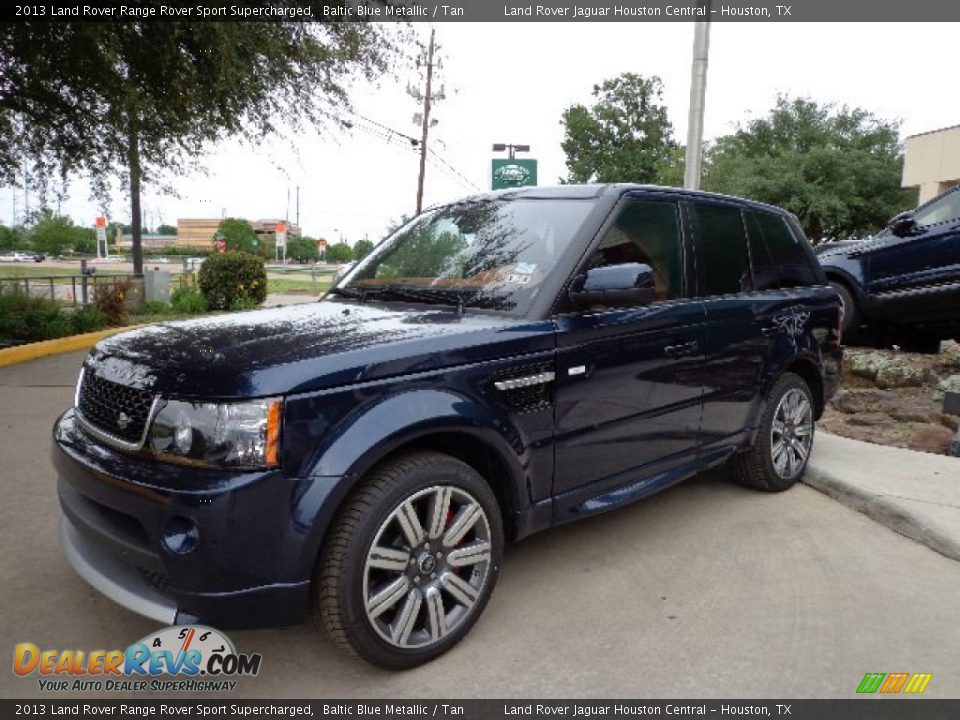 2013 Land Rover Range Rover Sport Supercharged Baltic Blue Metallic / Tan Photo #5