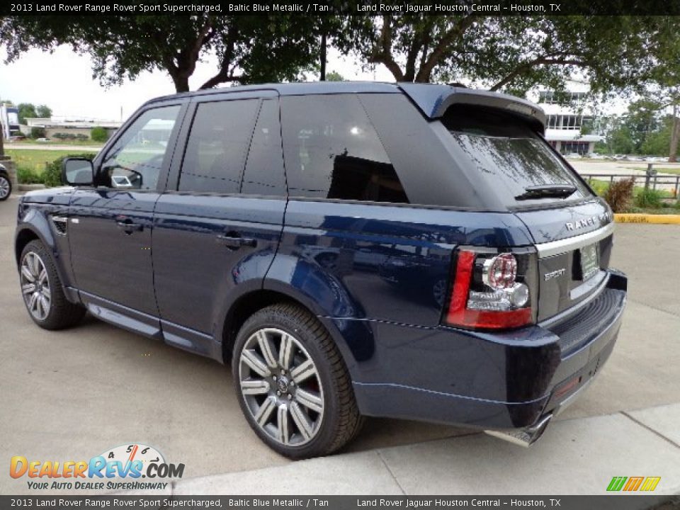 2013 Land Rover Range Rover Sport Supercharged Baltic Blue Metallic / Tan Photo #8