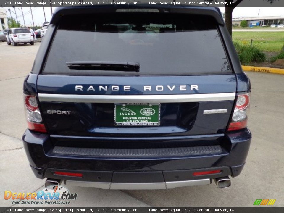 2013 Land Rover Range Rover Sport Supercharged Baltic Blue Metallic / Tan Photo #9
