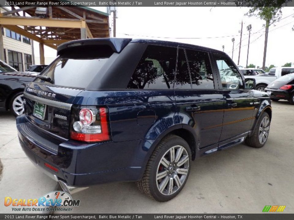 2013 Land Rover Range Rover Sport Supercharged Baltic Blue Metallic / Tan Photo #11