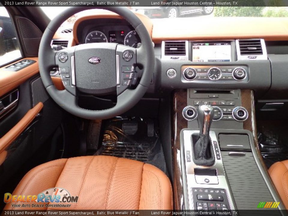 2013 Land Rover Range Rover Sport Supercharged Baltic Blue Metallic / Tan Photo #13