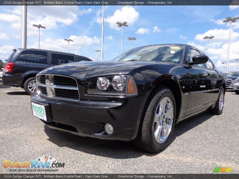 2010 Dodge Charger R/T Brilliant Black Crystal Pearl / Dark Slate Gray Photo #1