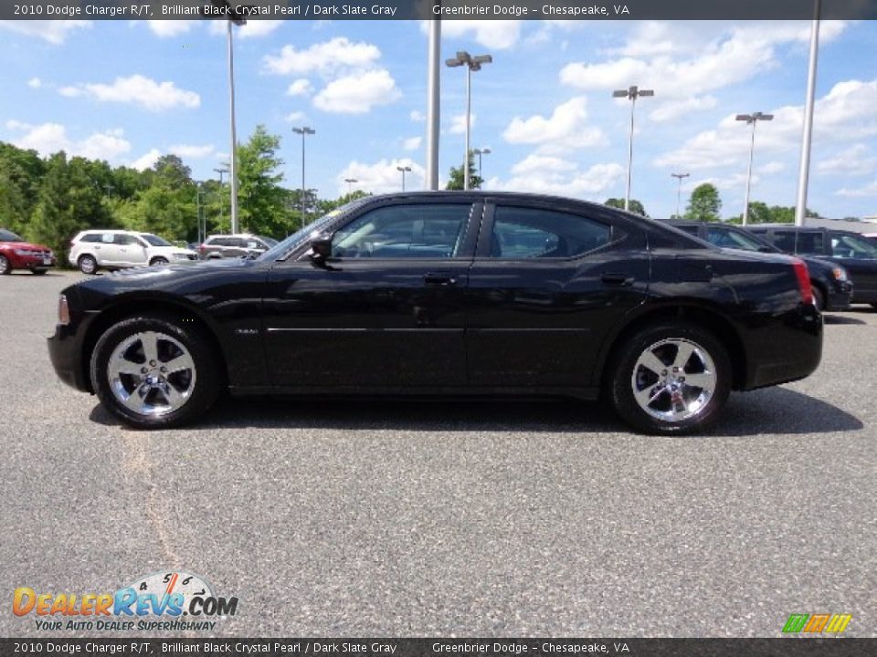 2010 Dodge Charger R/T Brilliant Black Crystal Pearl / Dark Slate Gray Photo #3