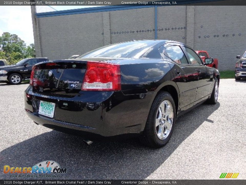 2010 Dodge Charger R/T Brilliant Black Crystal Pearl / Dark Slate Gray Photo #5