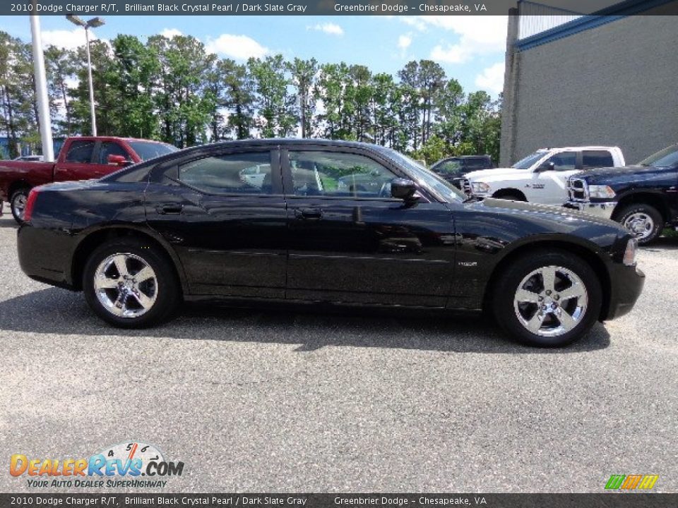 2010 Dodge Charger R/T Brilliant Black Crystal Pearl / Dark Slate Gray Photo #6