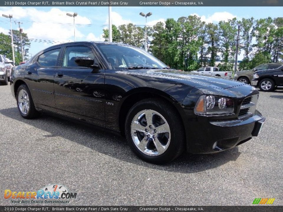 2010 Dodge Charger R/T Brilliant Black Crystal Pearl / Dark Slate Gray Photo #7