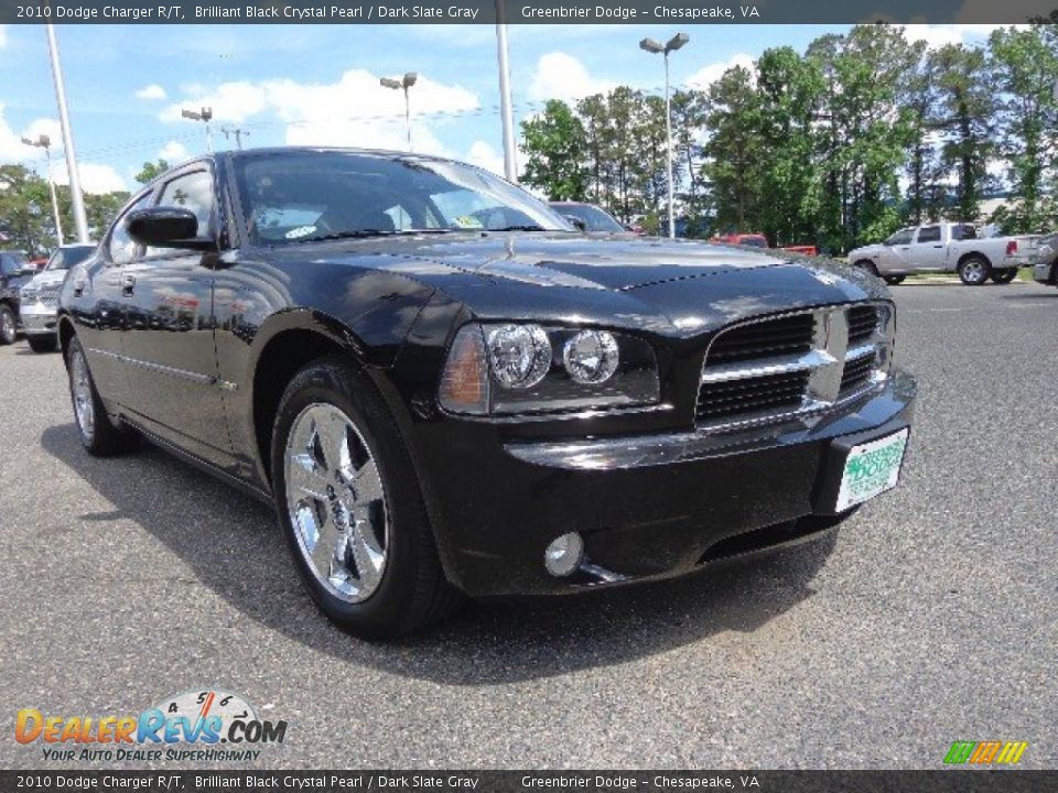 2010 Dodge Charger R/T Brilliant Black Crystal Pearl / Dark Slate Gray Photo #8
