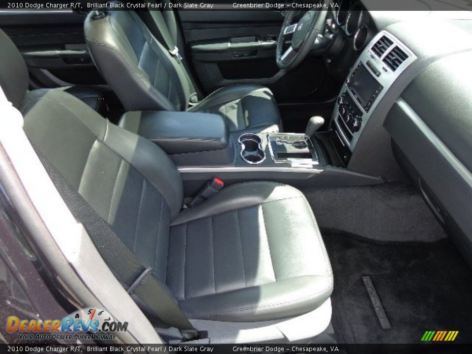 2010 Dodge Charger R/T Brilliant Black Crystal Pearl / Dark Slate Gray Photo #11