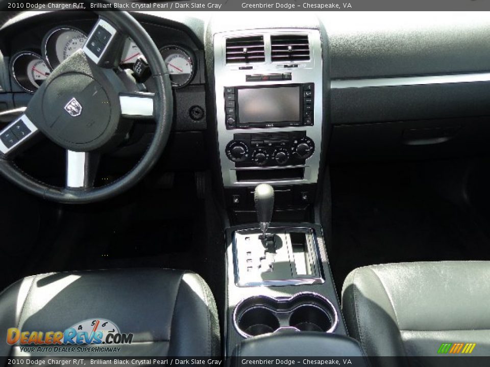 2010 Dodge Charger R/T Brilliant Black Crystal Pearl / Dark Slate Gray Photo #14