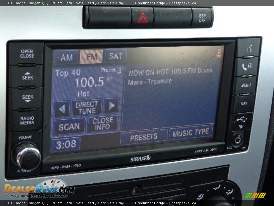 2010 Dodge Charger R/T Brilliant Black Crystal Pearl / Dark Slate Gray Photo #17