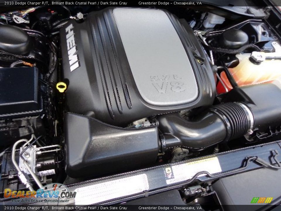 2010 Dodge Charger R/T Brilliant Black Crystal Pearl / Dark Slate Gray Photo #24