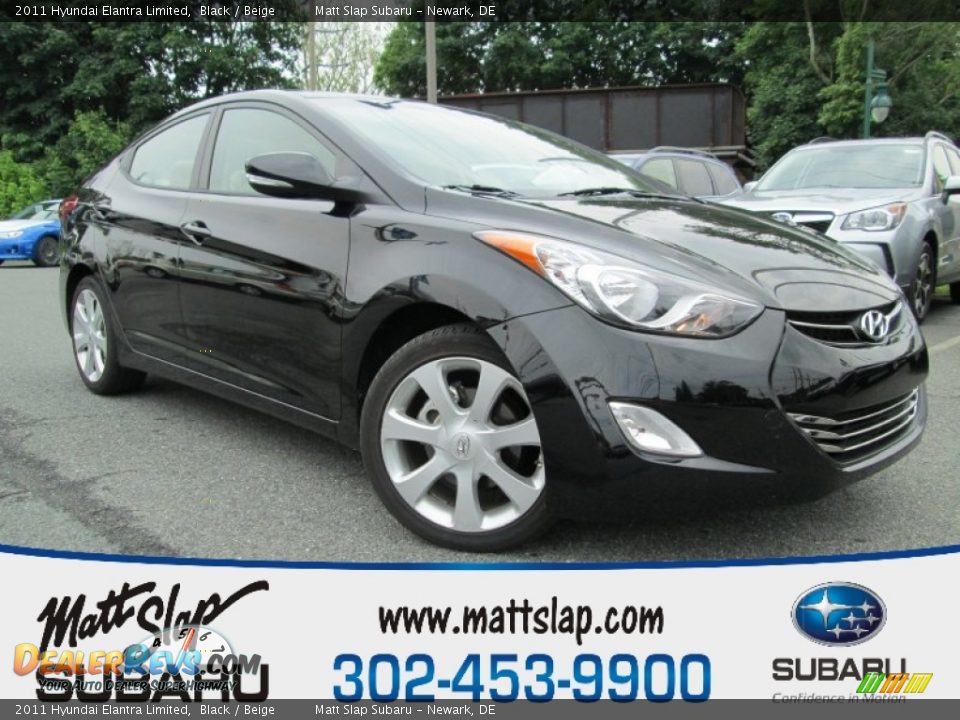 2011 Hyundai Elantra Limited Black / Beige Photo #1