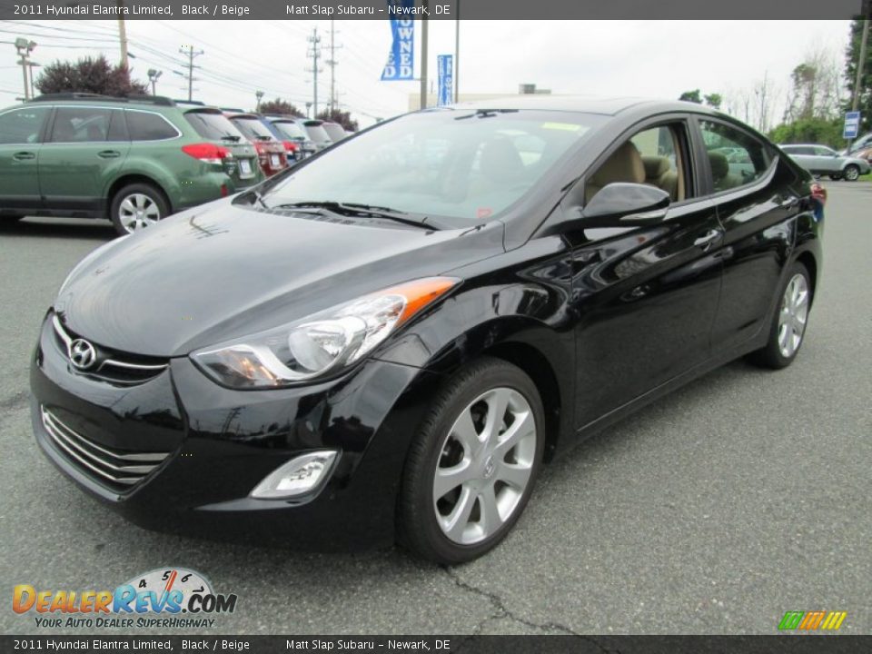 2011 Hyundai Elantra Limited Black / Beige Photo #2