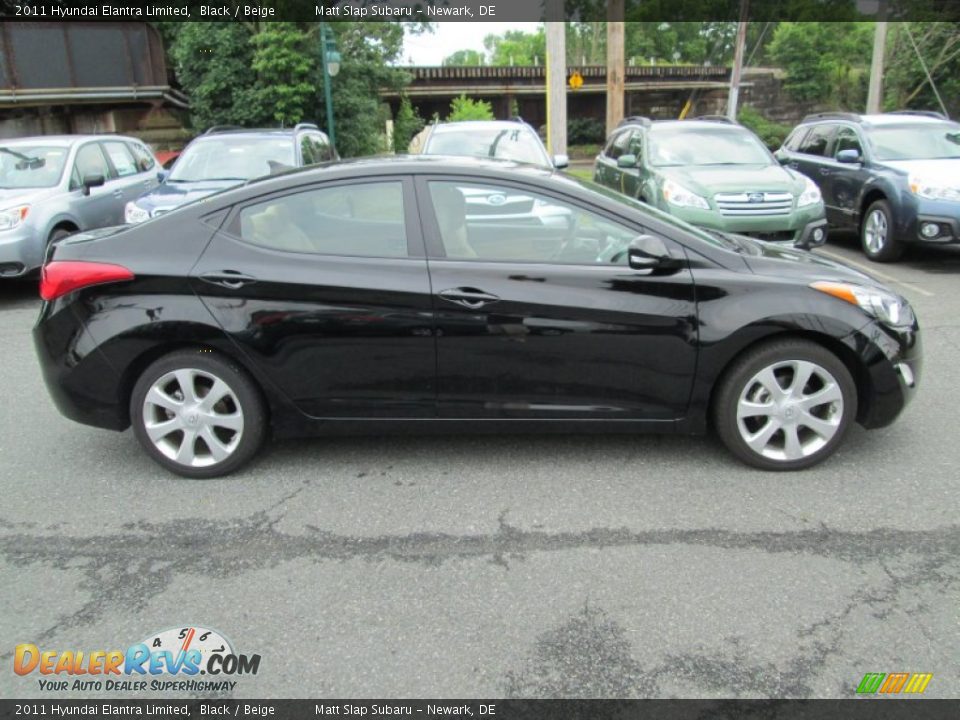 2011 Hyundai Elantra Limited Black / Beige Photo #5