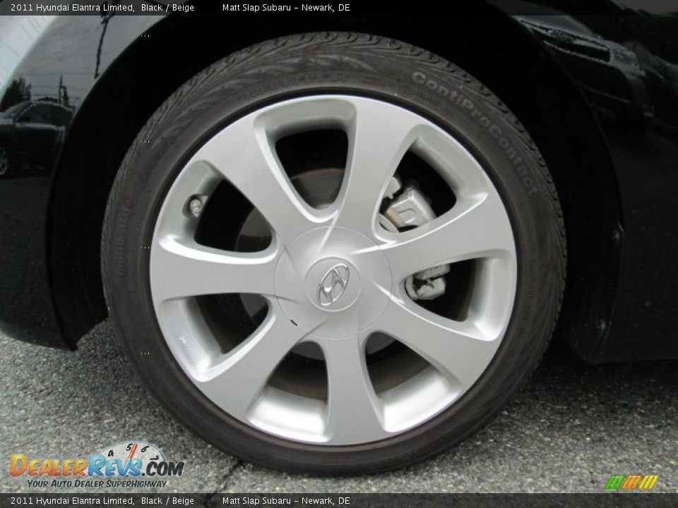 2011 Hyundai Elantra Limited Black / Beige Photo #22