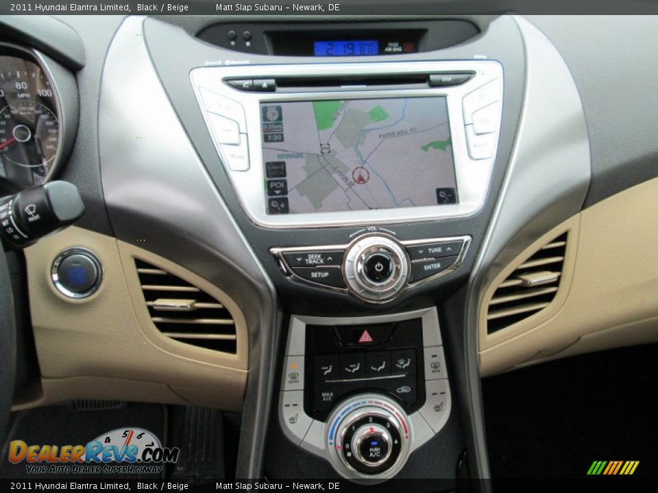 2011 Hyundai Elantra Limited Black / Beige Photo #25