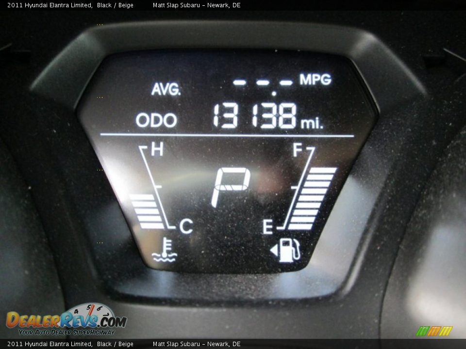2011 Hyundai Elantra Limited Black / Beige Photo #28