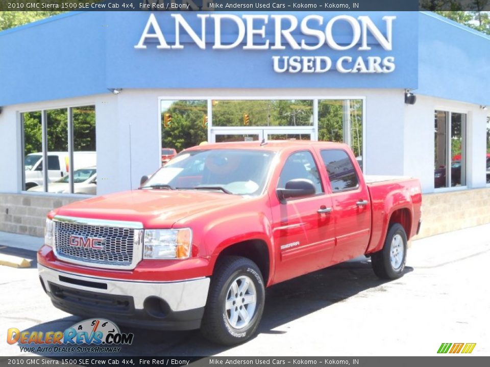 2010 GMC Sierra 1500 SLE Crew Cab 4x4 Fire Red / Ebony Photo #3