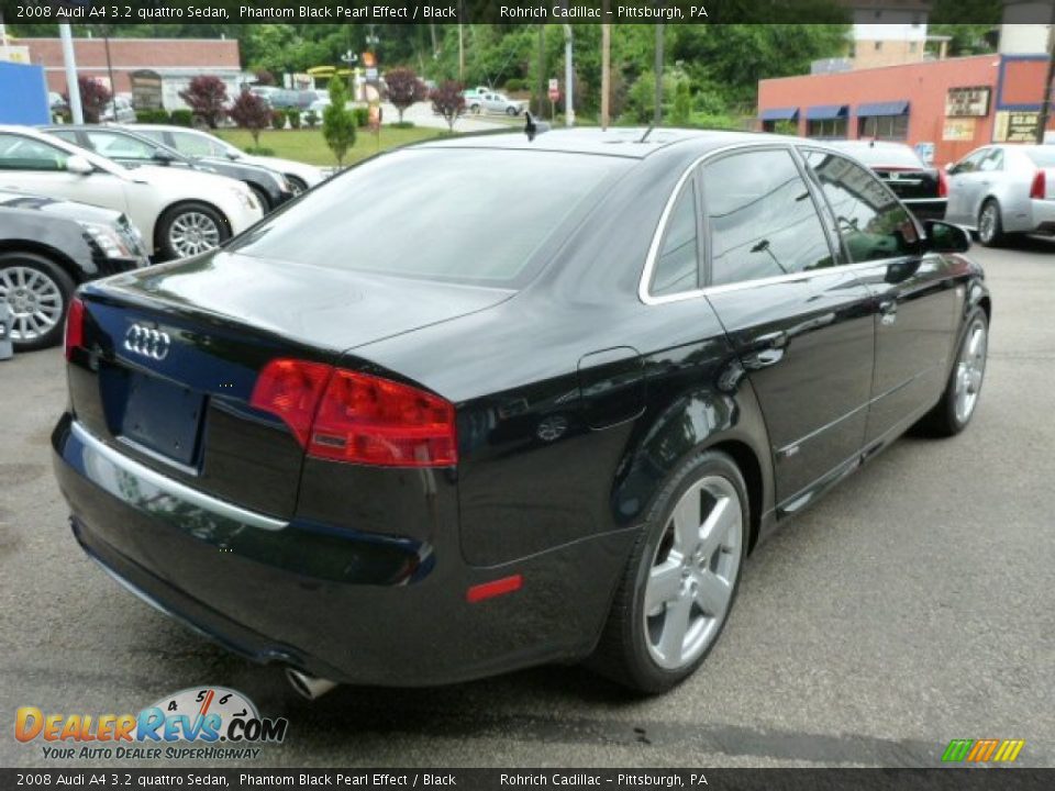 2008 Audi A4 3.2 quattro Sedan Phantom Black Pearl Effect / Black Photo #13