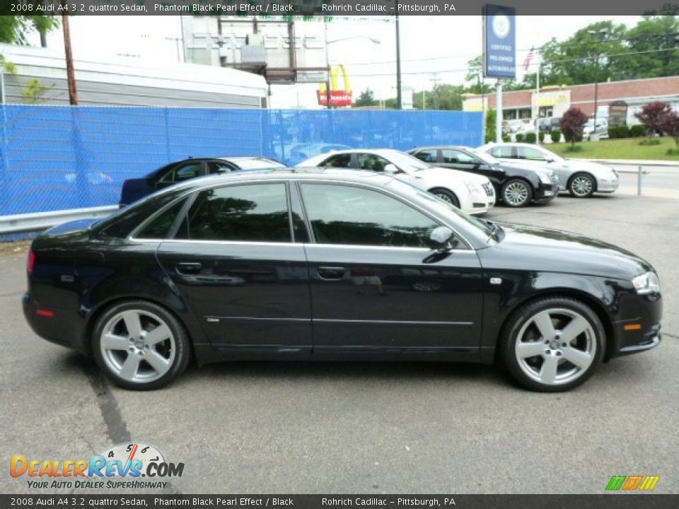 2008 Audi A4 3.2 quattro Sedan Phantom Black Pearl Effect / Black Photo #14
