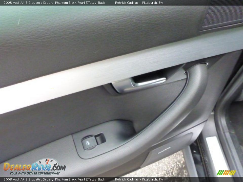 2008 Audi A4 3.2 quattro Sedan Phantom Black Pearl Effect / Black Photo #16