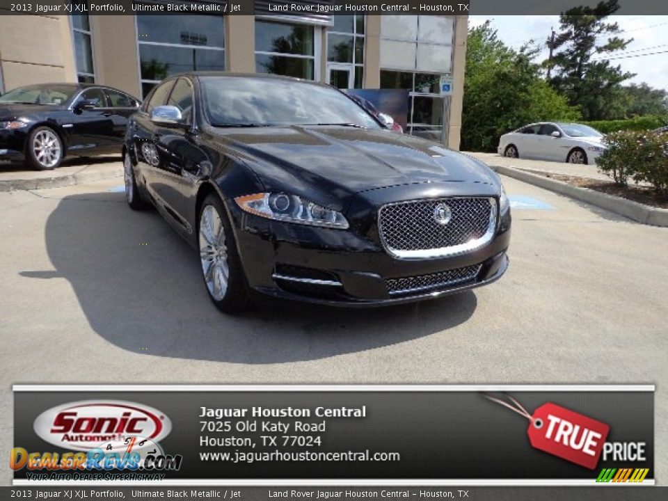 2013 Jaguar XJ XJL Portfolio Ultimate Black Metallic / Jet Photo #1