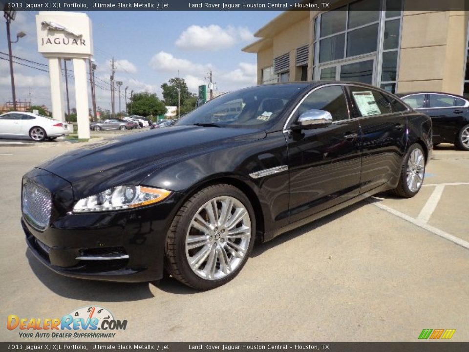 2013 Jaguar XJ XJL Portfolio Ultimate Black Metallic / Jet Photo #5