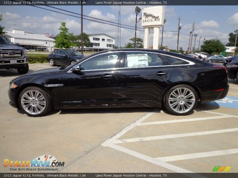 2013 Jaguar XJ XJL Portfolio Ultimate Black Metallic / Jet Photo #7