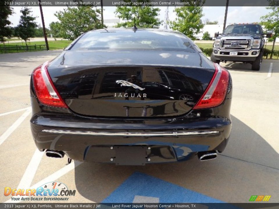 2013 Jaguar XJ XJL Portfolio Ultimate Black Metallic / Jet Photo #9