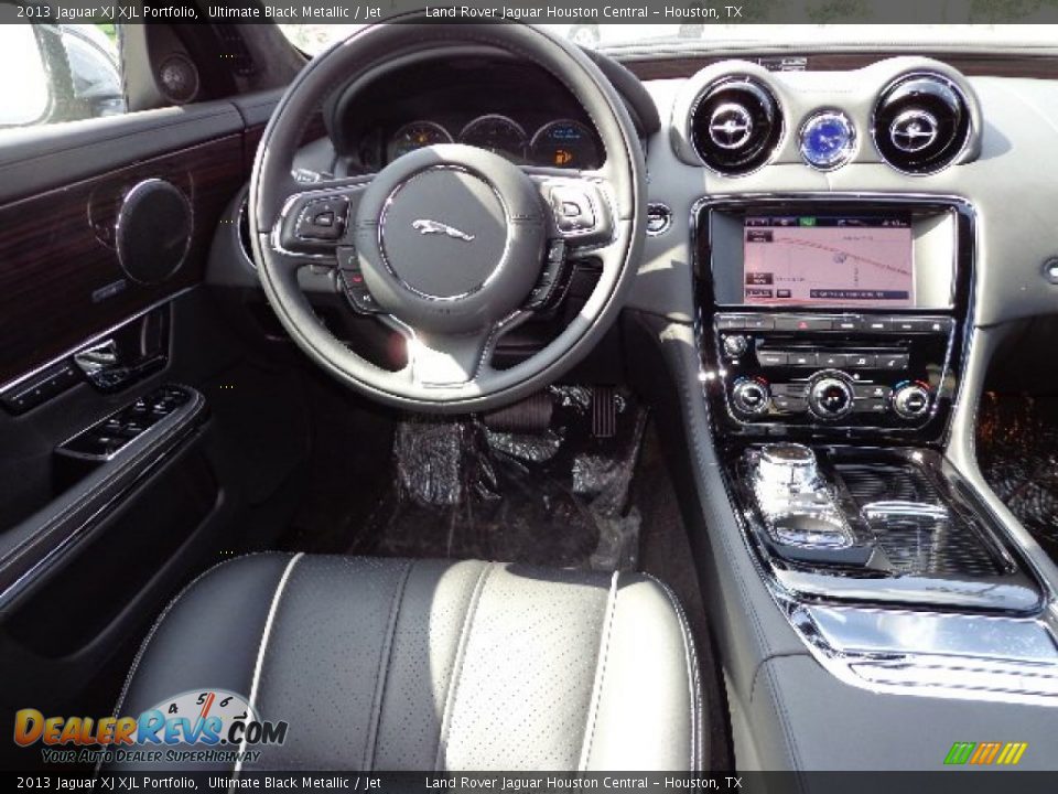 2013 Jaguar XJ XJL Portfolio Ultimate Black Metallic / Jet Photo #12