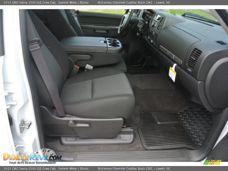 2013 GMC Sierra 1500 SLE Crew Cab Summit White / Ebony Photo #16