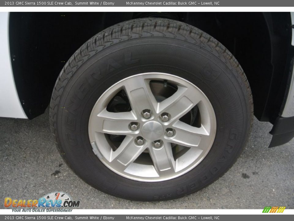 2013 GMC Sierra 1500 SLE Crew Cab Summit White / Ebony Photo #18